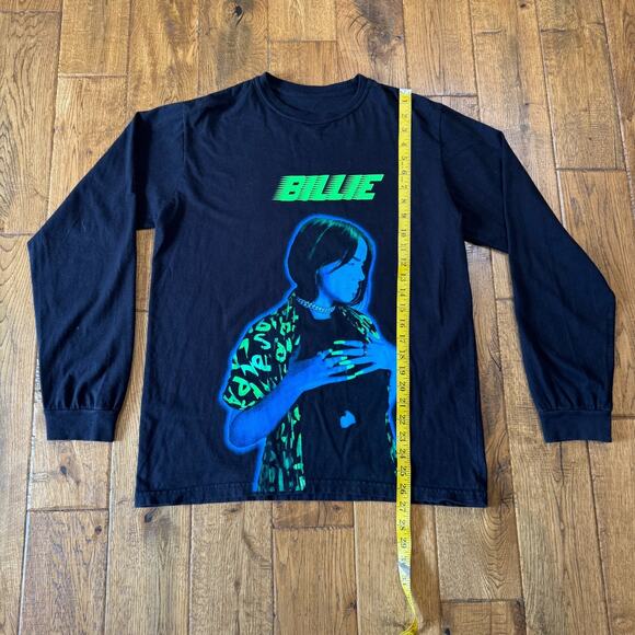 Billie Eilish World Tour 2020 Concert Merch Neon Long Sleeve Shirt Size M - Picture 3 of 5